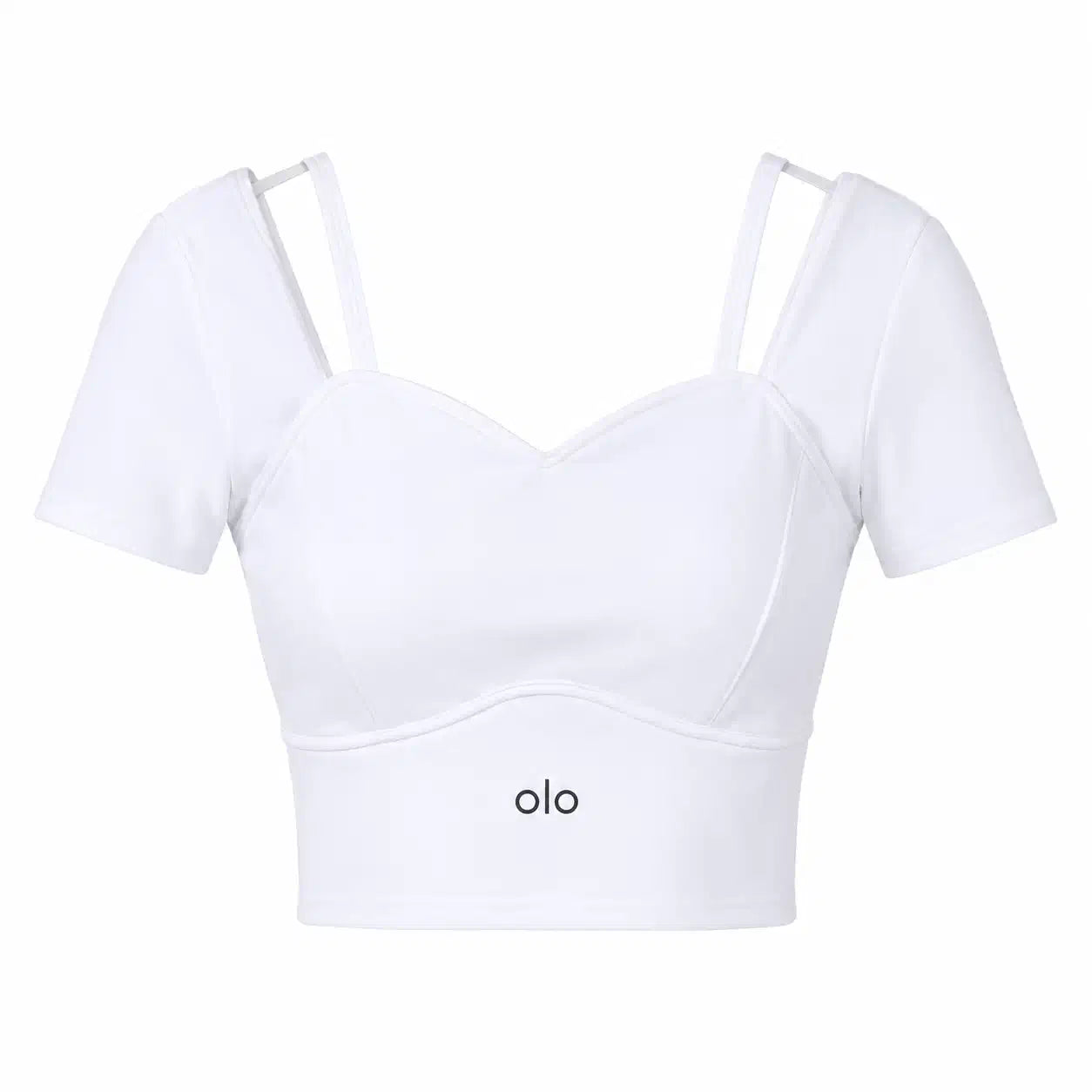 Strappy Short-Sleeve Crop Top