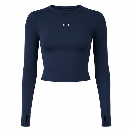 Smooth Long-Sleeve Crop Top