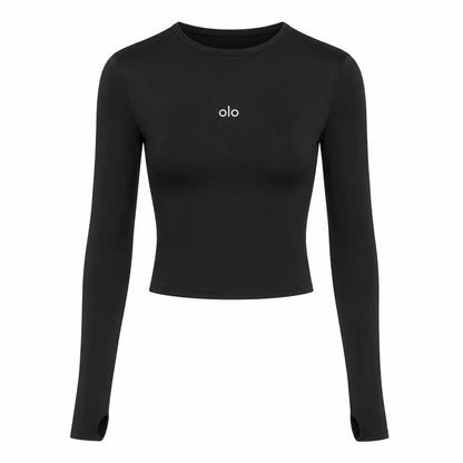 Smooth Long-Sleeve Crop Top