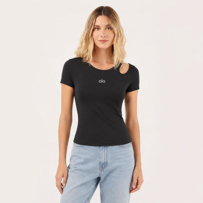 Shoulder-Cutout Active Tee