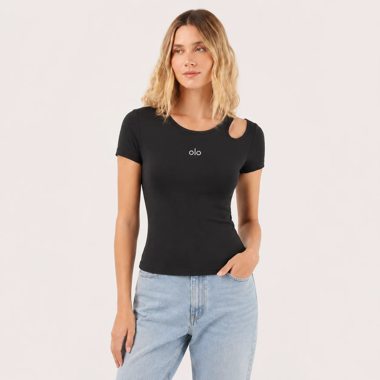 Shoulder-Cutout Active Tee