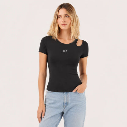 Shoulder-Cutout Active Tee