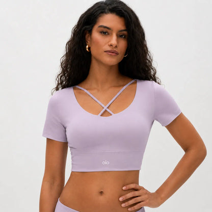 Crisscross Back Crop Top