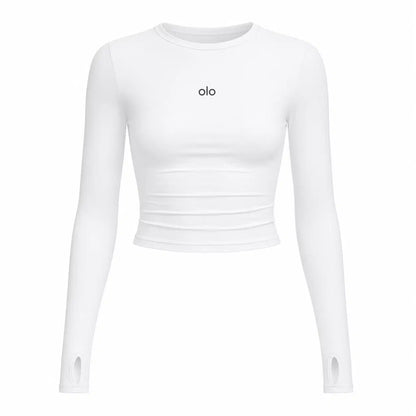 Smooth Long-Sleeve Crop Top