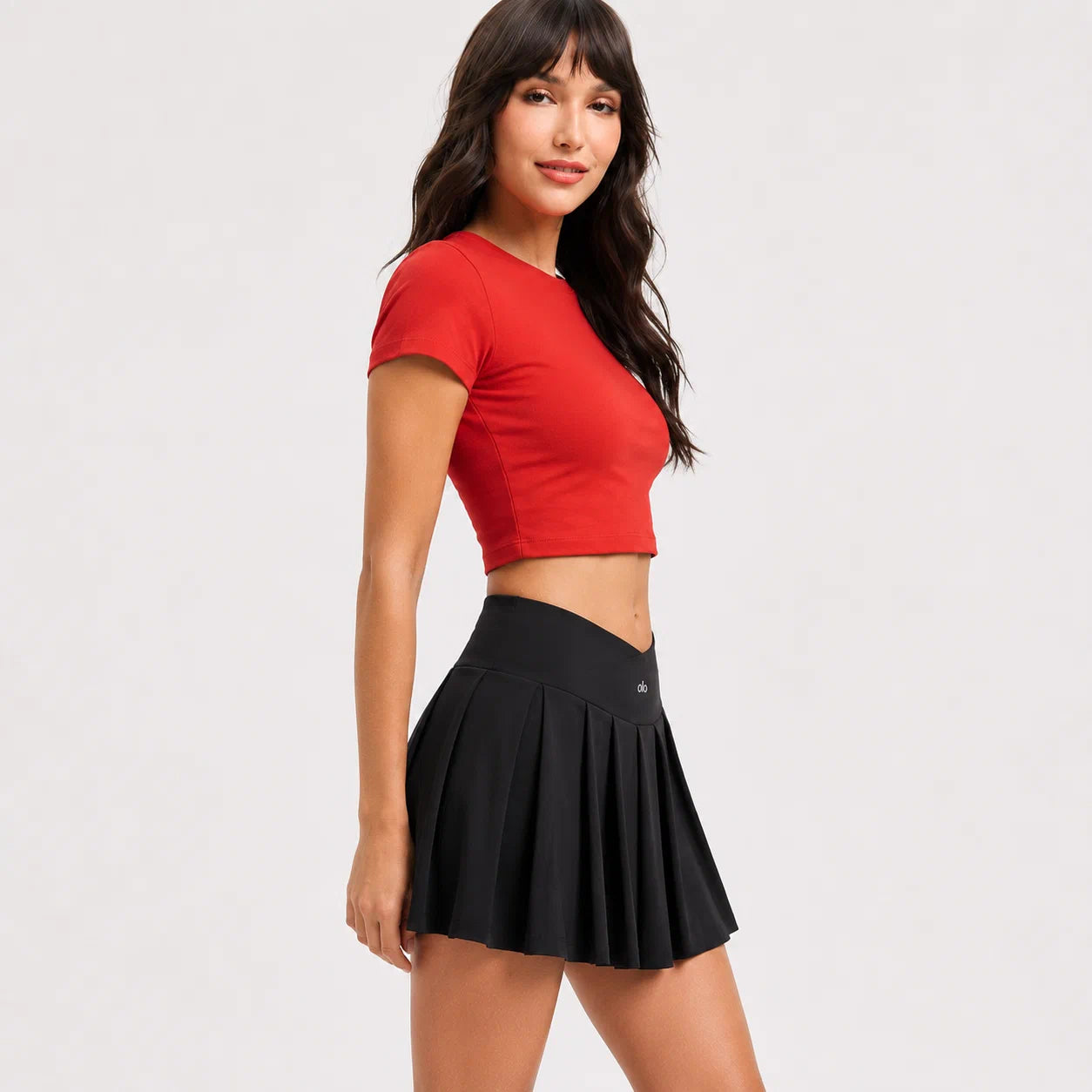 Crossover Pleated Tennis Skirt