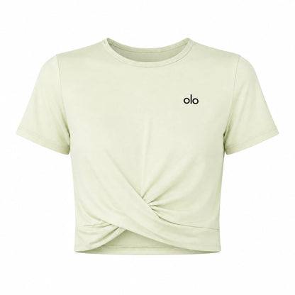 Twist-Front Cropped Tee