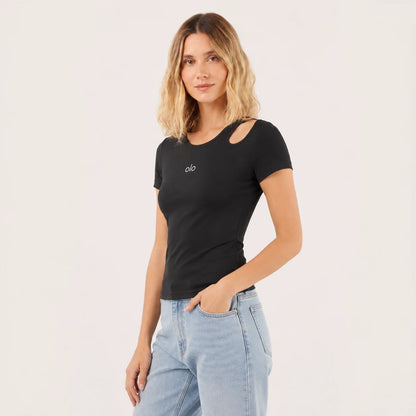 Shoulder-Cutout Active Tee