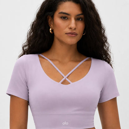 Crisscross Back Crop Top