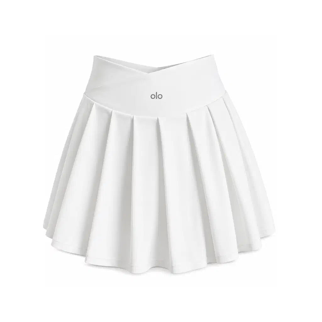 Crossover Pleated Tennis Skirt