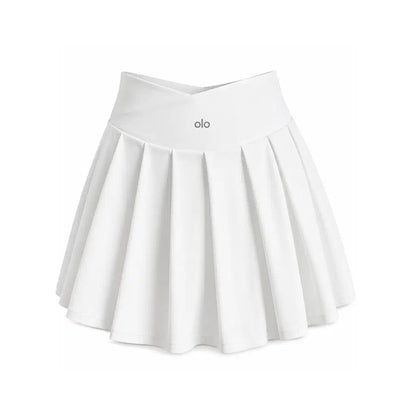 Crossover Pleated Tennis Skirt
