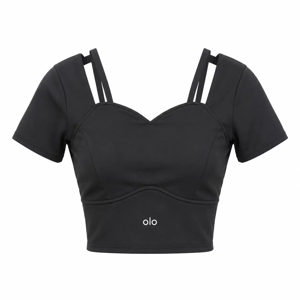 Strappy Short-Sleeve Crop Top