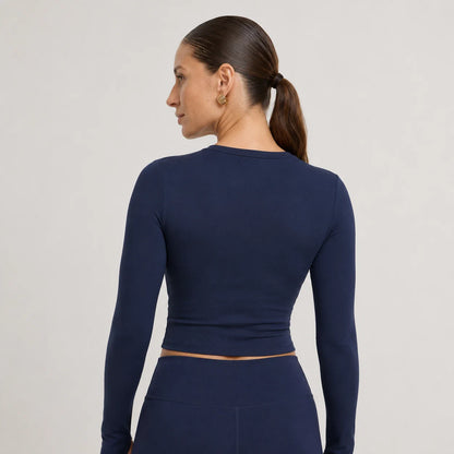Smooth Long-Sleeve Crop Top