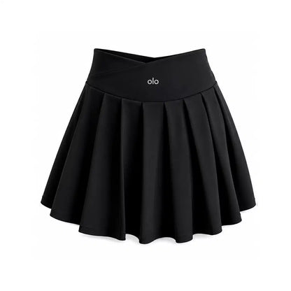 Crossover Pleated Tennis Skirt