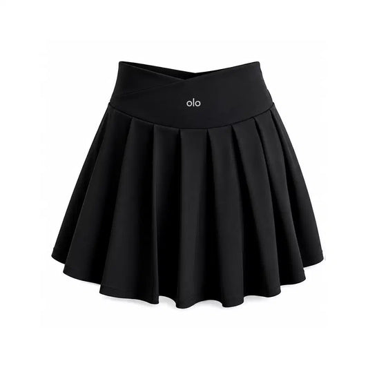 Crossover Pleated Tennis Skirt